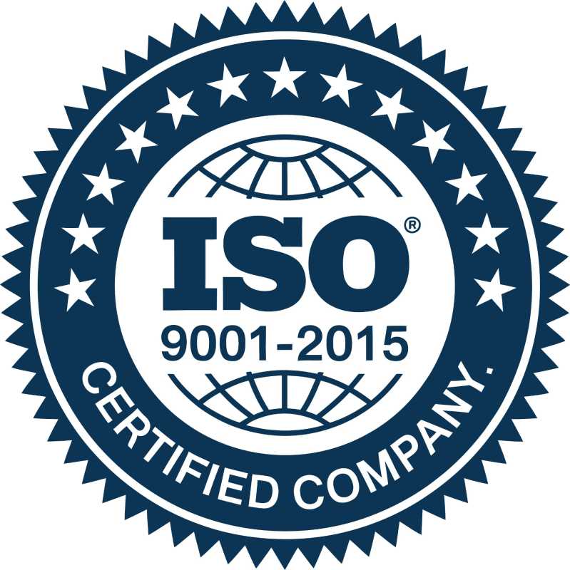 ISO 9001 certification badge